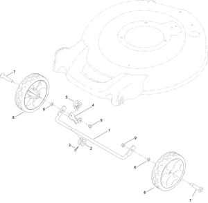 Front Wheel Assembly Diagram and Parts List for 10730 (316000001-316999999)(2016) Lawn Boy Lawn Mower